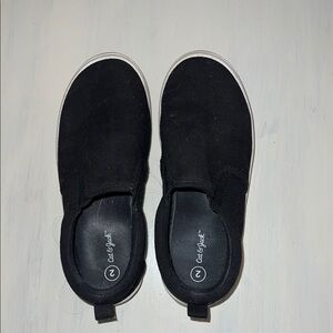 Cat & Jack Black Slip-On Sneakers Minimalist Design